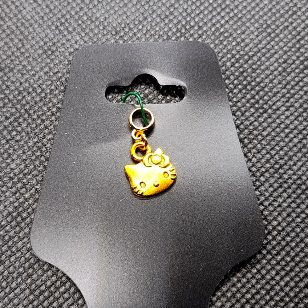 Hello kitty Gold Toned Charm Pendant For Necklace, Charm Bracelet NEW